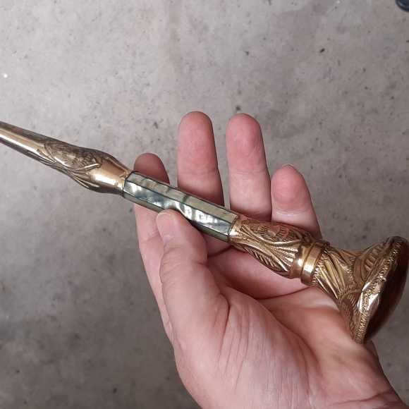 ANTIQUE umbrella or cane handle end - Picture 2 of 3
